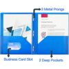 KTRIO Plastic Pocket Folders with Prongs, 5 Pack 2 Pocket Folders 3 Prong Folders with Pockets and Brads Heavy Duty Letter Size Colored Plastic Folders with Pocket and Prong for School Office Home - Image 5