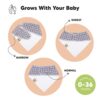 10-Pack Organic Baby Bandana Bibs - Organic Cotton Bandana Bibs for Boys, Girls - Super Absorbent Bandana Drool Bibs - Teething Bibs - Baby Bibs for Infant, Toddler (MONOS) - Image 8