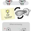 Whisk Wiper - Wipe a Whisk Easily - Multipurpose Kitchen Tool Made In USA - Includes 11" Stainless-Steel Whisk - Cool Baking Gadget, A Great Gift For Men & Women (2pc Whisk Wiper Set, Clear) - Image 4