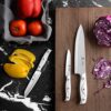 Chef Knife, Ultra Sharp Kitchen Knife, High Carbon Stainless Steel Chef knife set, 3-pc, 8 inch Chefs knife, 4.5 inch Utility Knife, 4 inch Paring Knife - Image 2