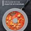 TOPULORS Universal Lid for Pots, Pans and Skillets, Tempered Glass with Silicone Rim Fits All 9 to 11 Inch Diameter Cookware, Frying Pan Cover, Replacement Lid, Dishwasher Safe, Grey - Image 2